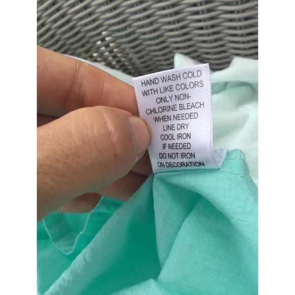 Krazy Kat size XXL tie die top blouse 3/4 sleeve beaded beading teal coastal - Picture 6 of 13